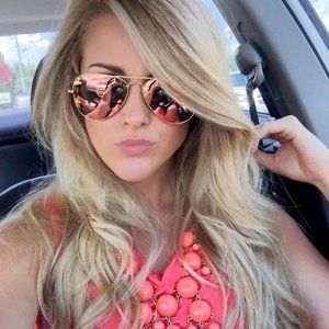Unisex Ray Ban Aviators Pink Rose Gold Flash 62mm